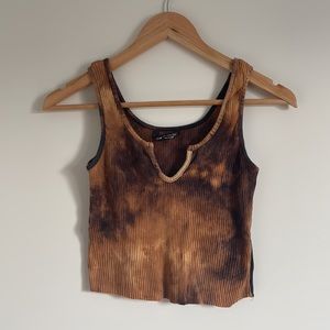 🔵V Cut Tie Dye Crop Top Cami